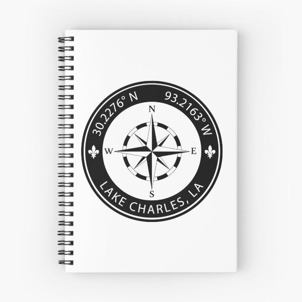 Item preview, Lake Charles, Louisiana Geographical Coordinates designed and sold by TeeOhGraphics.