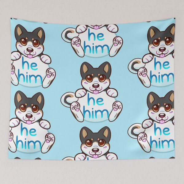 Item preview, Doggy Pronouns - He/Him designed and sold by leashonlife.