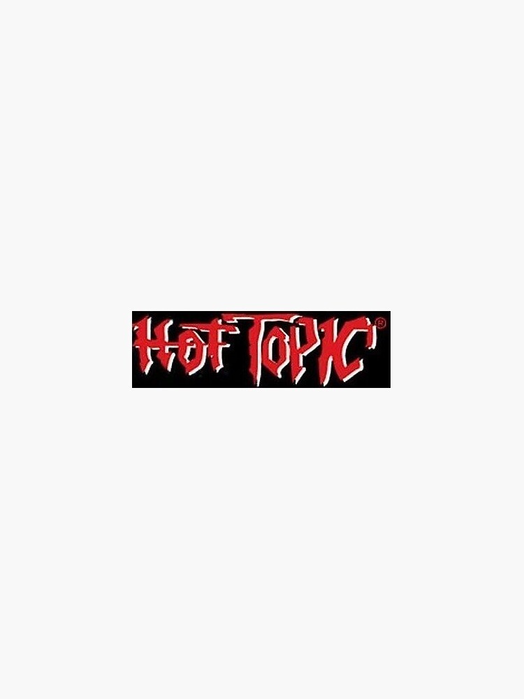 "old hot topic logo" Sticker for Sale by saltysunscreen Redbubble
