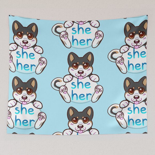 Item preview, Doggy Pronouns - She/Her designed and sold by leashonlife.