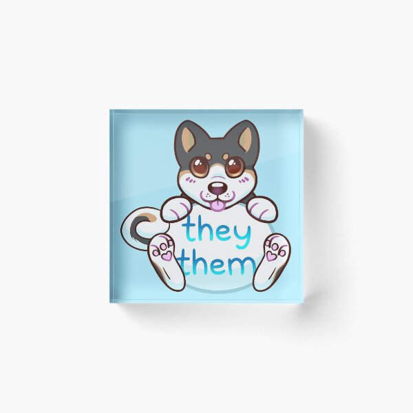 Item preview, Doggy Pronouns - They/Them designed and sold by leashonlife.