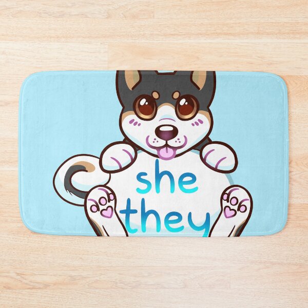 Item preview, Doggy Pronouns - She/They designed and sold by leashonlife.