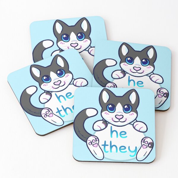 Item preview, Kitty Pronouns - He/They designed and sold by leashonlife.