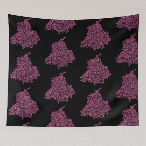 Item preview, Punjab map doodle designed and sold by jasleenM.