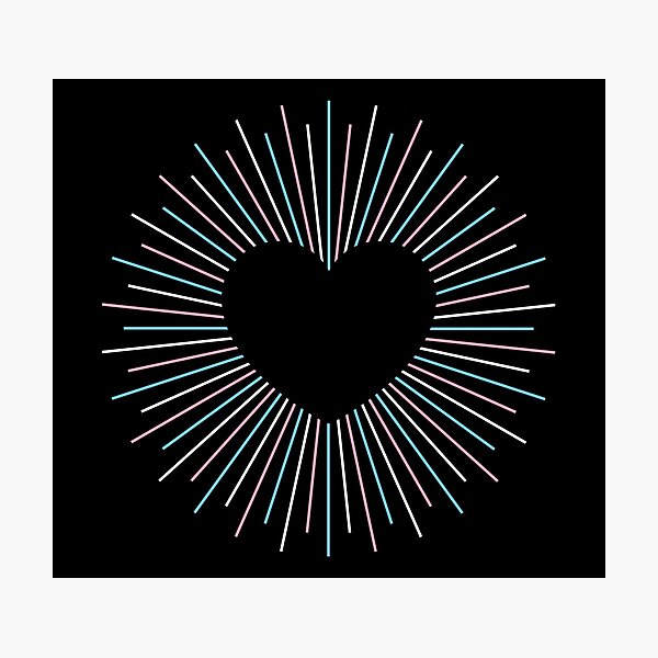Item preview, Trans Pride Radial Heart designed and sold by lavenderhearts.