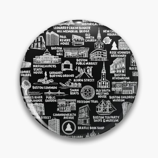 Item preview, Boston Map  designed and sold by fiberandgloss.
