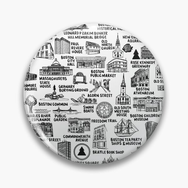 Item preview, Boston Map  designed and sold by fiberandgloss.