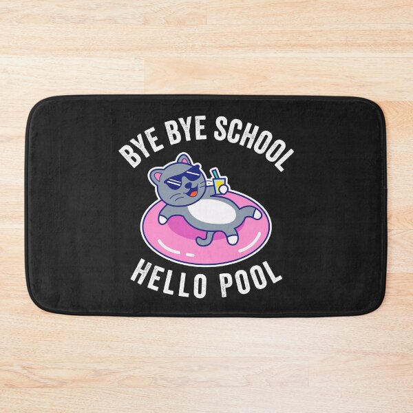 Item preview, Bye Bye School Hello Pool Cat Cute Kawaii designed and sold by MeowsAndMakes.