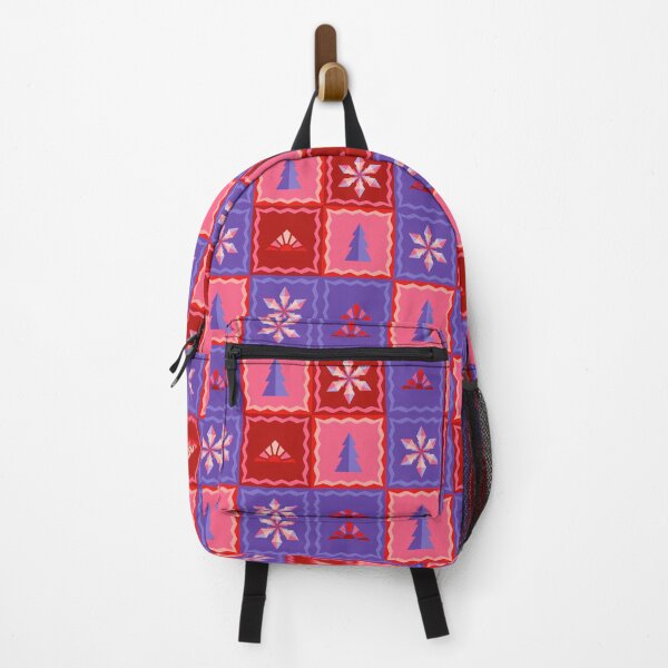 Item preview, Blue and red geometric Christmas pattern designed and sold by Osting.