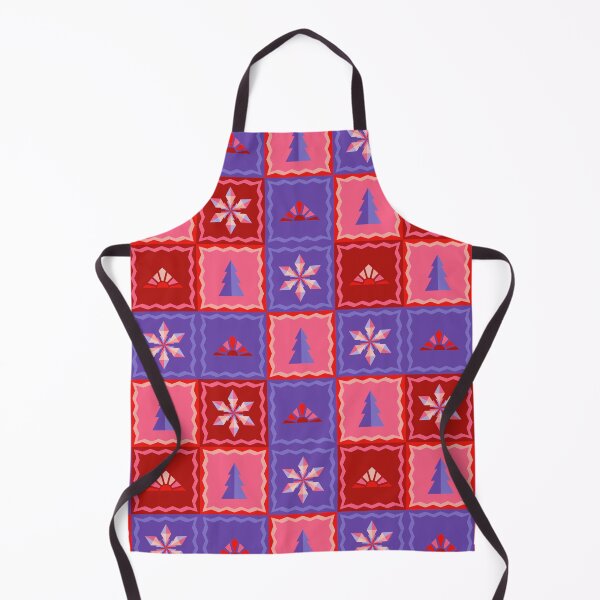 Item preview, Blue and red geometric Christmas pattern designed and sold by Osting.