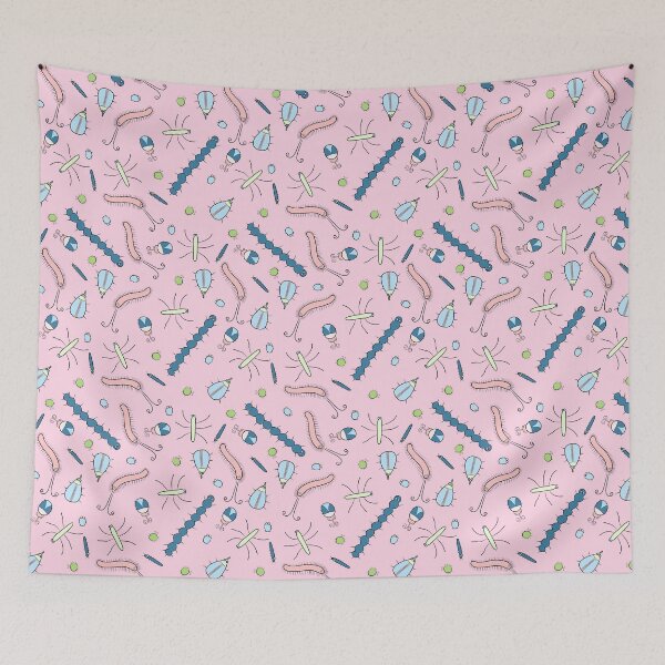 Item preview, Cute Insects on Pink designed and sold by fogoosherie.