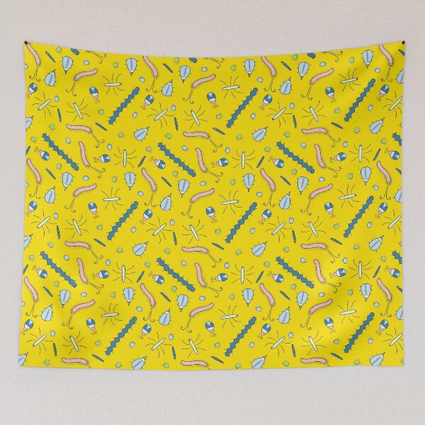 Item preview, Cute Insects on Yellow designed and sold by fogoosherie.