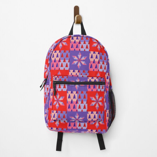Item preview, Blue and red geometric Christmas pattern designed and sold by Osting.