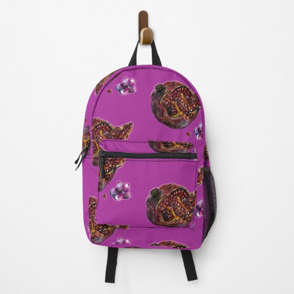 Item preview, Ripe pomegranate with grains and violet flower. designed and sold by OksArt22.