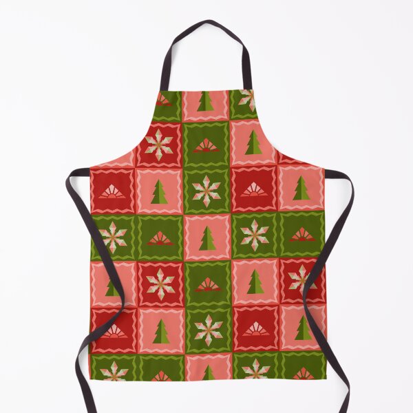 Item preview, Green and red geometric Christmas pattern designed and sold by Osting.