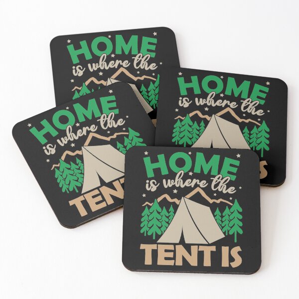 Artikelvorschau, Zuhause ist, wo das Zelt ist | Tragbarer Campingplatz Shelter entworfen und verkauft von GravitiTees.