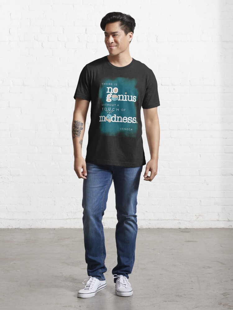 Alternate view of Seneca Stoic Quote about Genius and Madness Essential T-Shirt