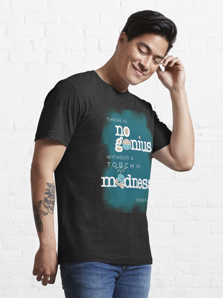 Alternate view of Seneca Stoic Quote about Genius and Madness Essential T-Shirt