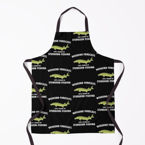 Item preview, Weekend Forecast Funny Fisherman Sturgeon FIshing print designed and sold by jakehughes2015.