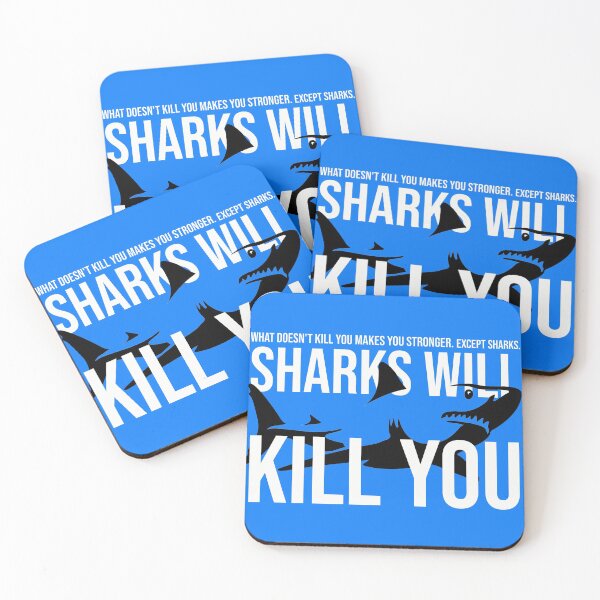 Item preview, What Doesn't Kill You Makes You Stronger Except Sharks Selachimorph elasmobranch fish Funny Shark designed and sold by DonmedPro1.