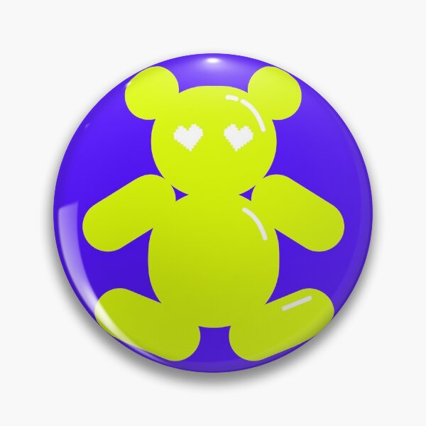 Item preview, HAPPY HEARTS POP ART BALLOON BEAR IN CHARTREUSE designed and sold by WokeWords.