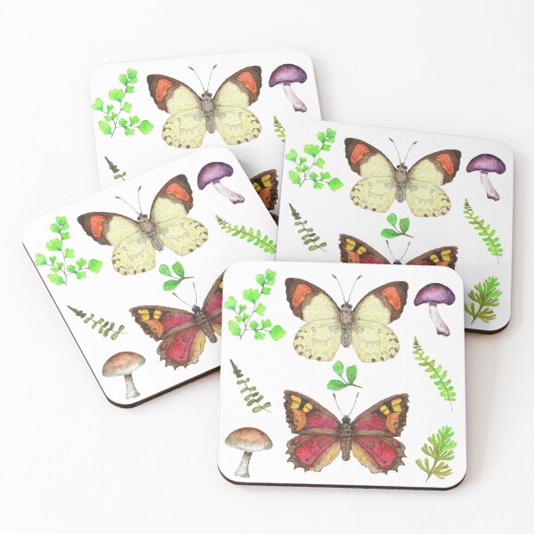 Item preview, Butterflies, mushrooms and ferns designed and sold by SandraHaro.