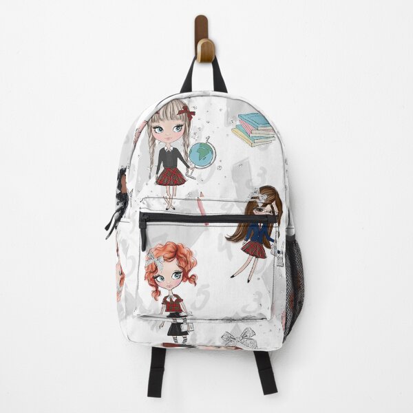 Item preview, School girls design pattern with white background designed and sold by Lalanacliparts.