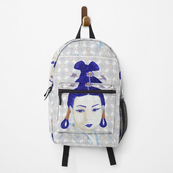 Item preview, Japanese Blue Loop-haired Lady designed and sold by Anne-Maree Hunter.