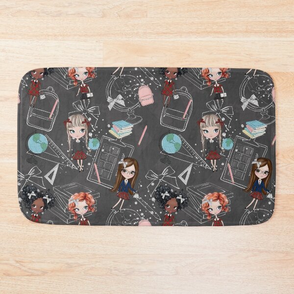 Item preview, School girls design for kids pattern designed and sold by Lalanacliparts.