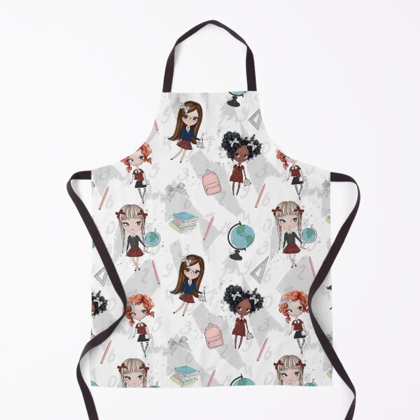 Item preview, School girls design pattern with white background designed and sold by Lalanacliparts.