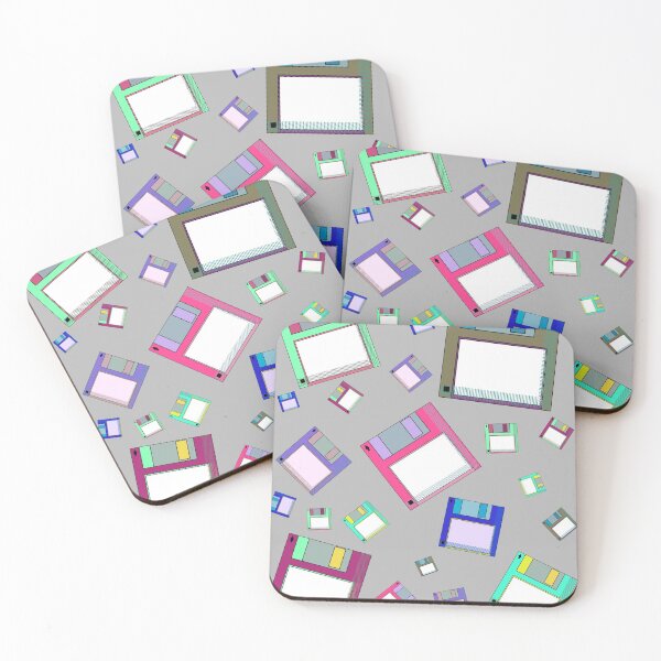 Item preview, Floppy disk disc retro neon pattern designed and sold by Cedarrue.