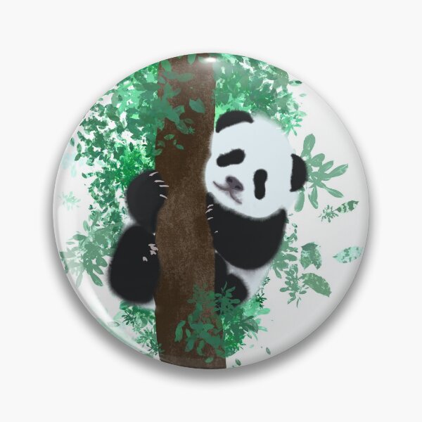 Item preview, Cute Fuzzy Panda Hanging Out In A Tree designed and sold by I Am Skye With An E.