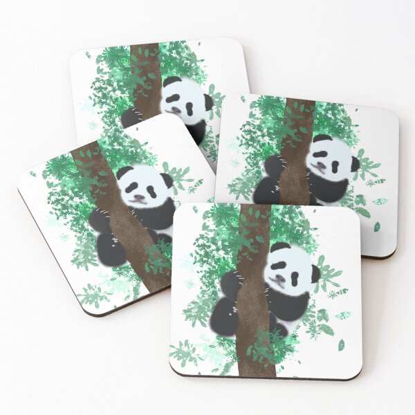 Item preview, Cute Fuzzy Panda Hanging Out In A Tree designed and sold by I Am Skye With An E.