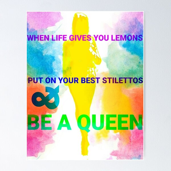Item preview, Tiedye When Life Gives You Lemons Put On Your Best Stilettos and Be A Queen designed and sold by ClosLineDesigns.