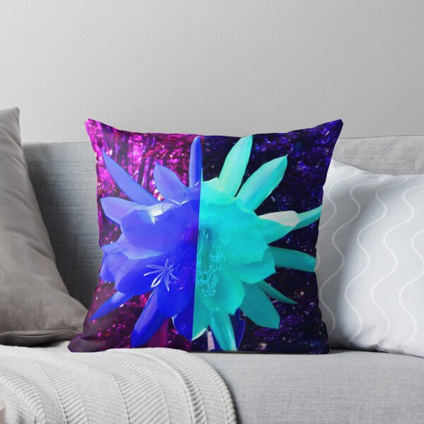 Item preview, NEON TWO TONE CACTUS FLOWER IN SURREAL ABSTRACT COLOURS - BLUE - AQUA- PURPLE -PINK designed and sold by Photograff.