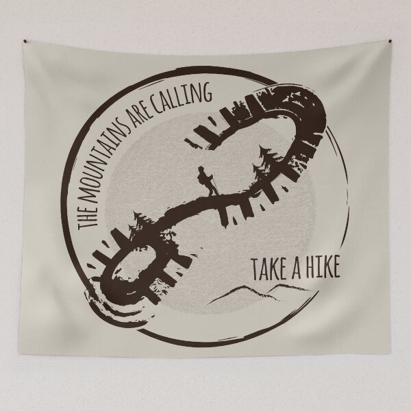 Item preview, The Mountains Are Calling Hiking - Brown 01 designed and sold by serenaking.