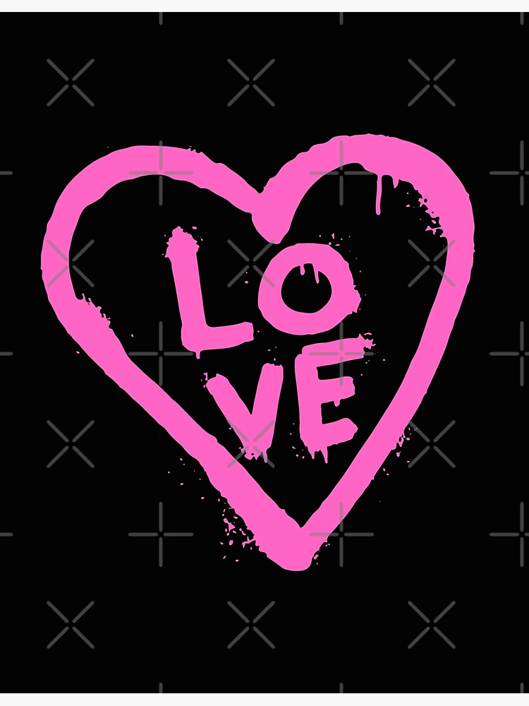 Light Pink Heart Shaped Graffiti Seamless Love Background