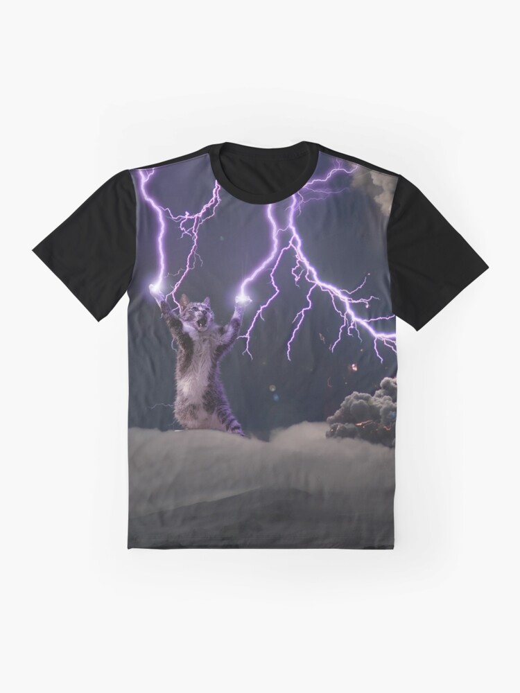 cat with lightning shirt