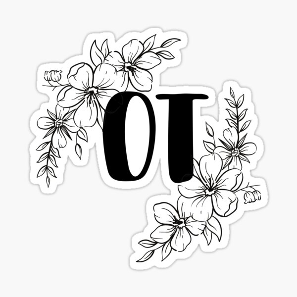 Floral Occupational Therapist Sticker