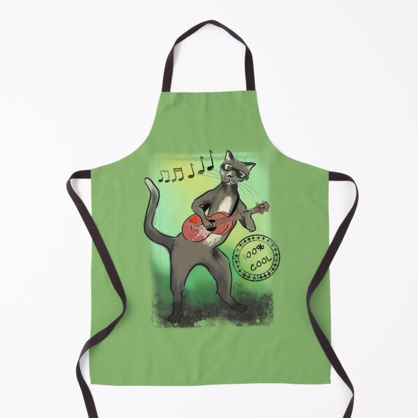Item preview, Cute cat playing ukulele designed and sold by Pachionart.
