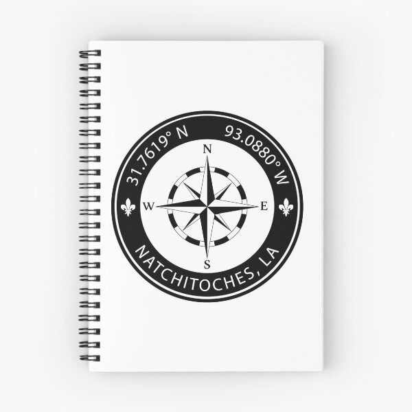 Item preview, Natchitoches, Louisiana Geographical Coordinates designed and sold by TeeOhGraphics.