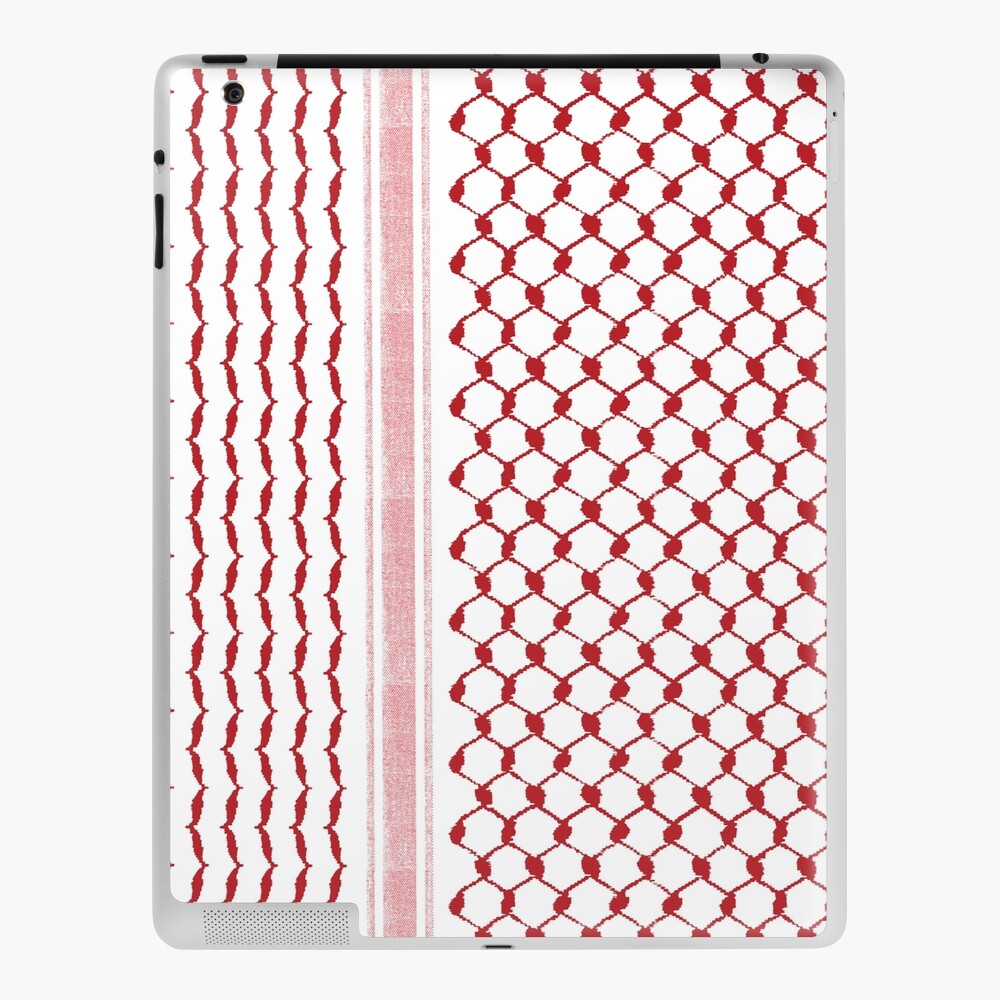 Palestinian Hatta Kufiya Folk Pattern #2-Black, Palestine Arabic  Traditional Keffiyeh Design | iPad Case & Skin