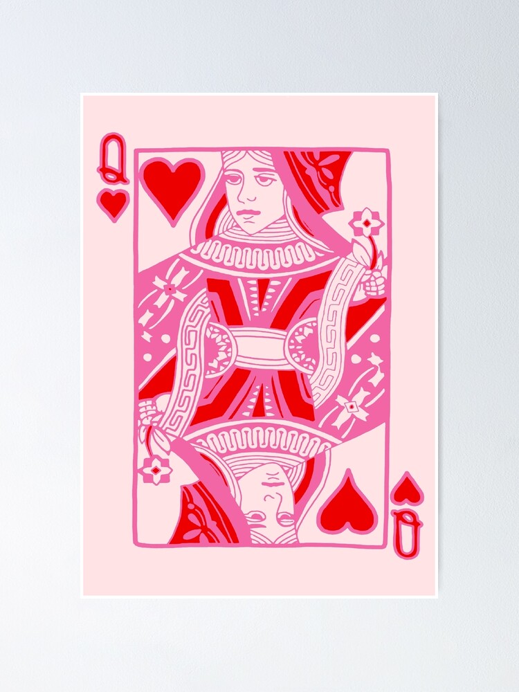 Thumbnail 1 of 3, Poster, Queen of Hearts in Pink designed and sold by heidi-laurel.