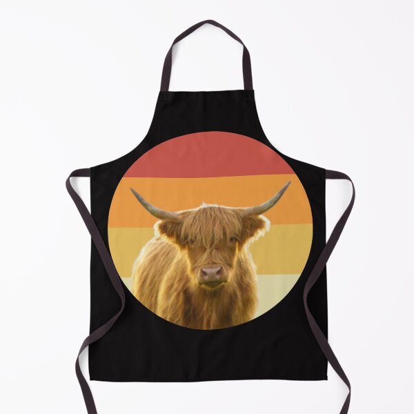 Item preview, cute highland cow vintage retro face designed and sold by alaechamlal.