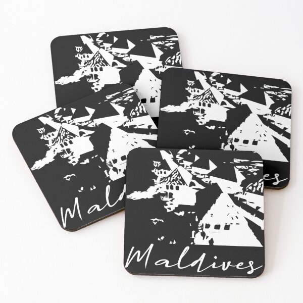 Item preview, Maldives T-shirts gift for all - holidays black and white vibes on the island beach  designed and sold by Shirt-u.