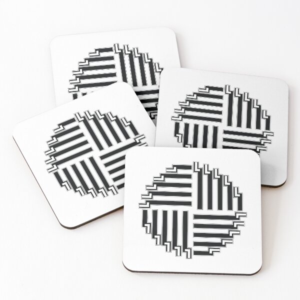 Item preview, Korean Black and White Line Circle Art - Abstract Circle - Modern Geometric Line - Unique Circle Art designed and sold by allpalgo.