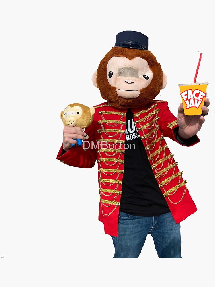 "Sauce Monkey Face Jam Podcast" Sticker for Sale by DMBurton Redbubble