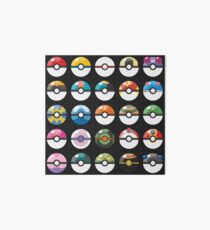 Pokemon Pokeball Black Art Board
