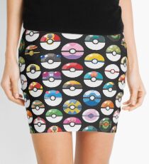 Pokemon Pokeball Schwarz Minirock