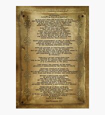 Desiderata poster Photographic Print